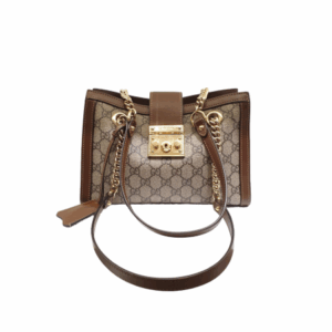 Gucci Bicolor GG Supreme Padlock Shoulder Bag