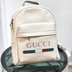 Gucci Off White Logo Front Pocket Backpack Bag