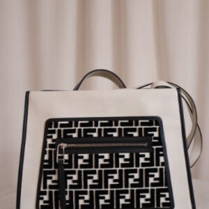 Fendi Bicolor Zucca Velvet Print Runway Bag