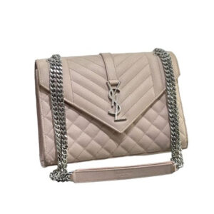 YSL Beige Monogram Envelope Medium Bag