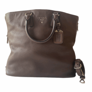 Prada Brown Vitello Daino Shoulder Bag