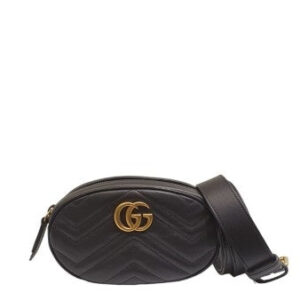 Gucci Black GG Marmont Belt Bag