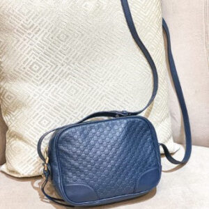 Gucci Navy Blue GG Guccissima Crossbody Bag