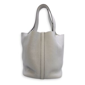 Picotin 22 Blue Pale in Clemence, Gold hardware