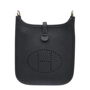 Evelyne (Short Strap) Mini Ardoise in Clemence, Permabrass hardware