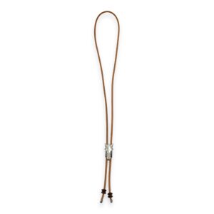Destrier Bolo Tie Black Necklace, Palladium hardware