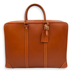 Nomade Porte Doc Voyage 40cm Brown Briefcase, Gold hardware