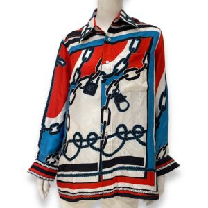 Lock & Chain Printed Shirt 34 Multi-Colour Ready-To-Wear in Silk