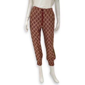 GG Logo All Over Relaxed Trousers XS Red Ready-To-Wear
