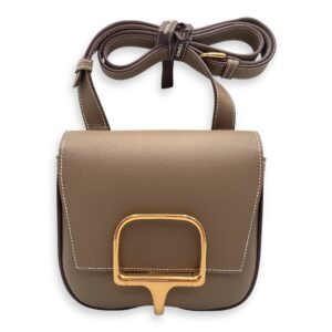 Della Cavalleria Mini Etoupe in Epsom, Gold hardware