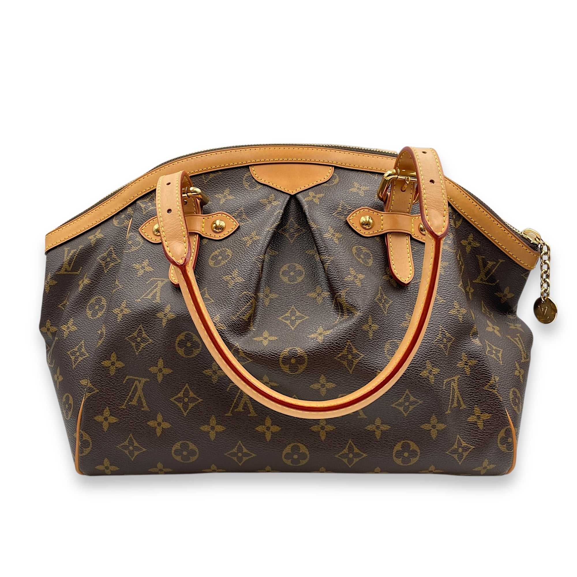 Tivoli GM Monogram Brown Top Handle Bag in Canvas, Gold hardware - Image 3