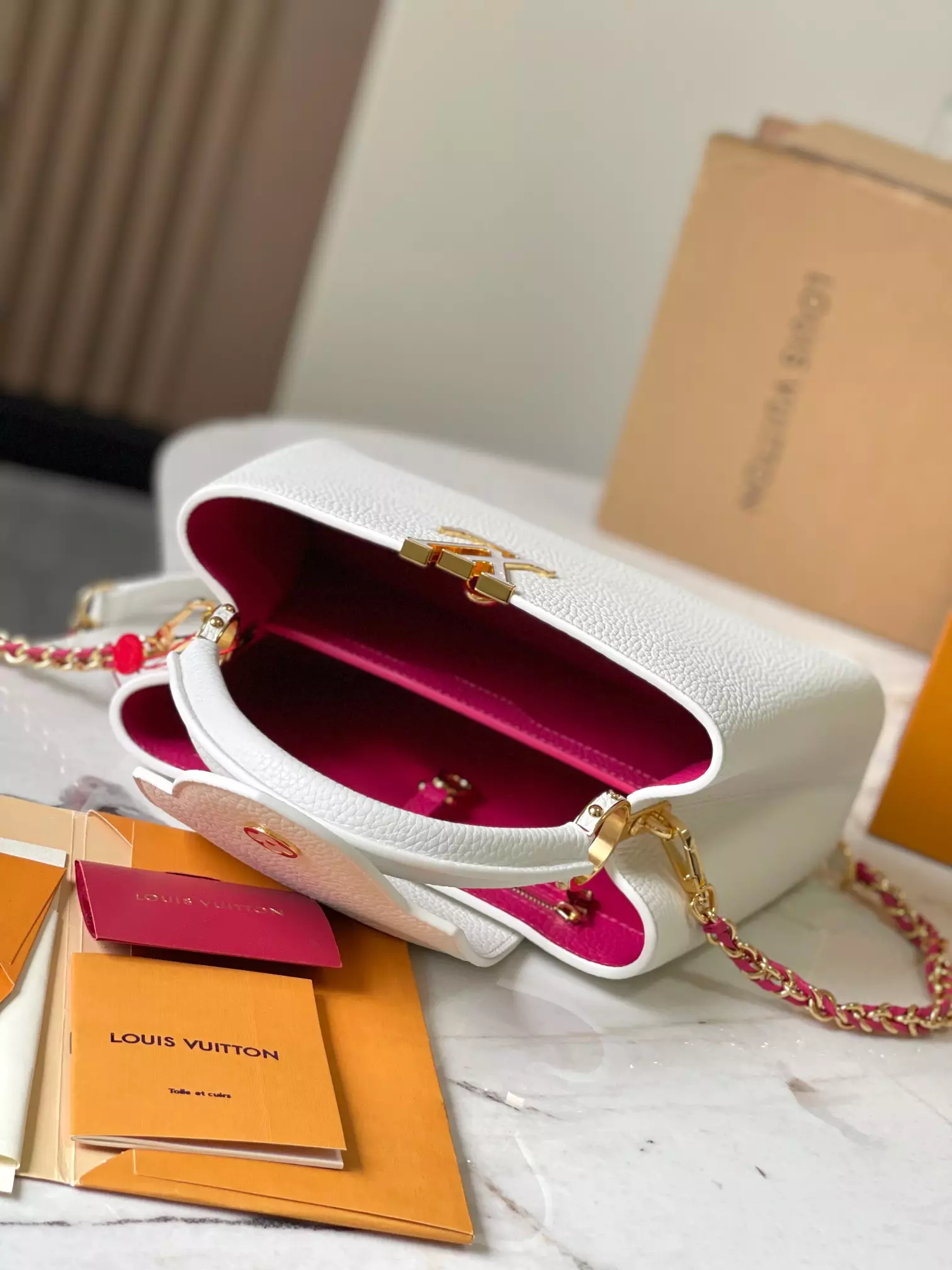 LV Capucines BB Capushell in Snow White - Repbags.is - Image 10