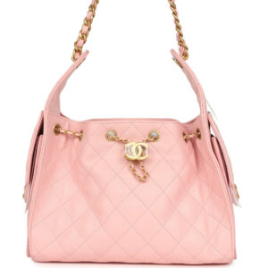 Chanel Small 25 Hobo Bag Light Pink Caviar Antique Gold Hardware