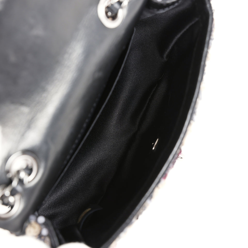 Pre-owned Chanel Limited Edition Extra Mini Flap Bag Multicolor Sequin Ruthenium Hardware - Image 9