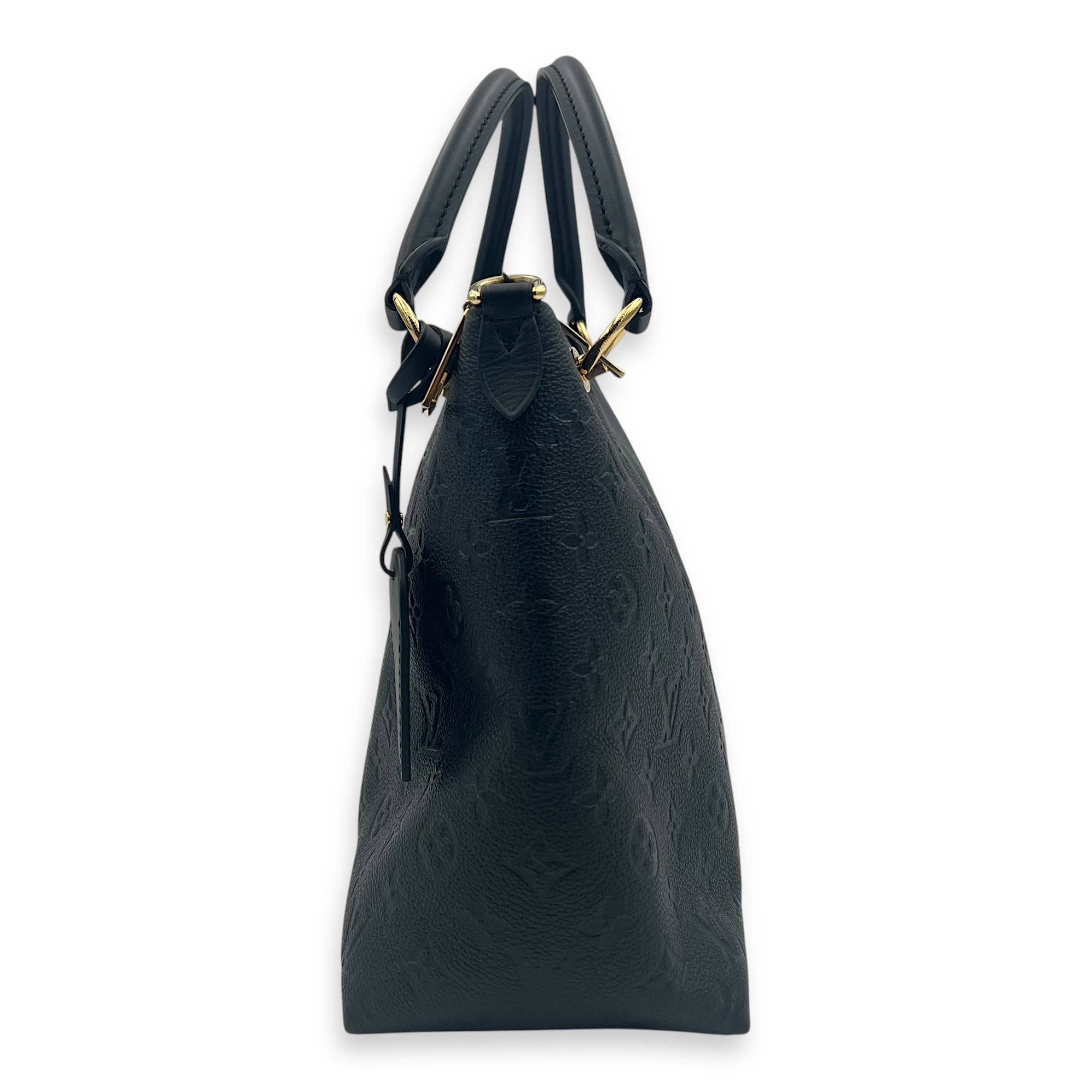 V Tote Top Handle Bag Black in Empreinte Leather, Gold hardware - Image 4