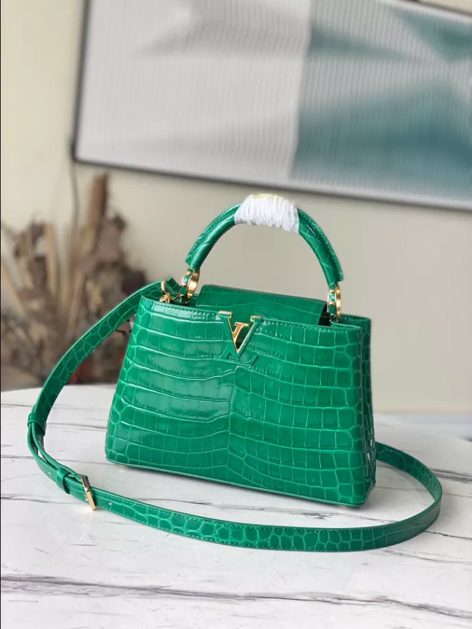 Capucines BB Crocodilien Brillant Bag - Image 3