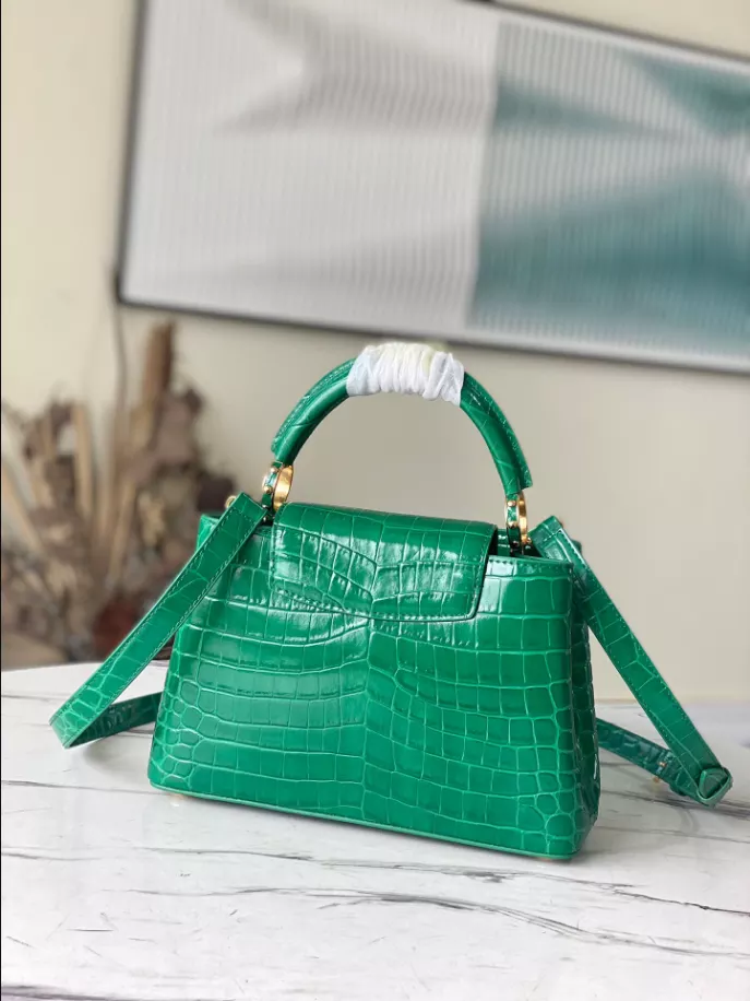 Capucines BB Crocodilien Brillant Bag - Image 4