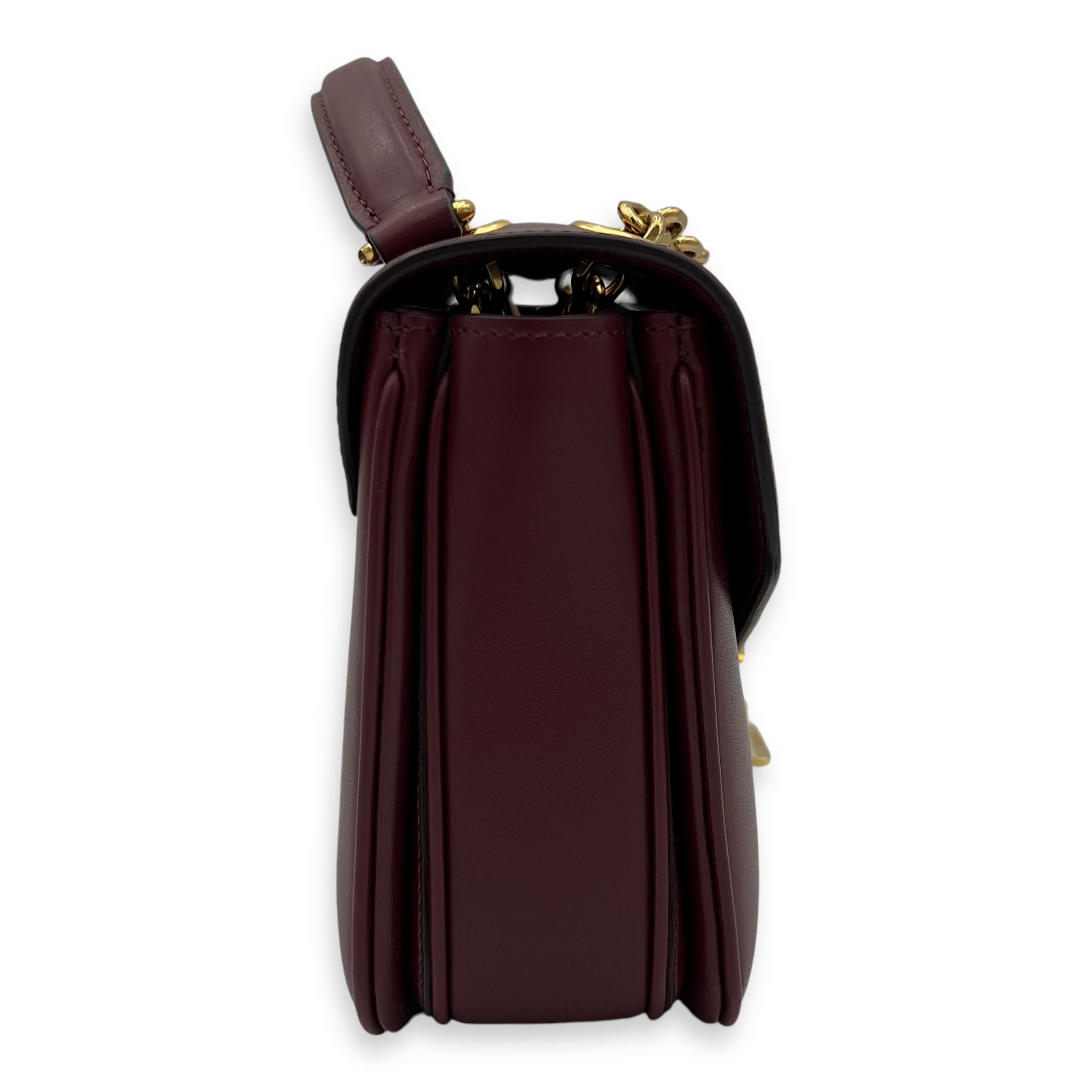 C Red Shoulder Bag in Calfskin, Gold hardware - Image 4