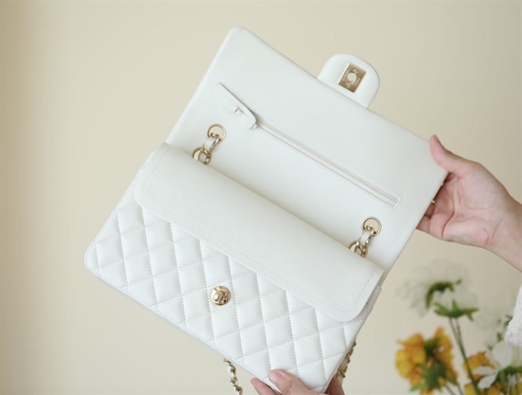 Chanel Classic Quilted Medium Double Flap Ivory - Image 6