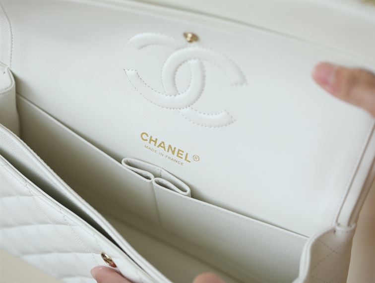Chanel Classic Quilted Medium Double Flap Ivory - Image 10