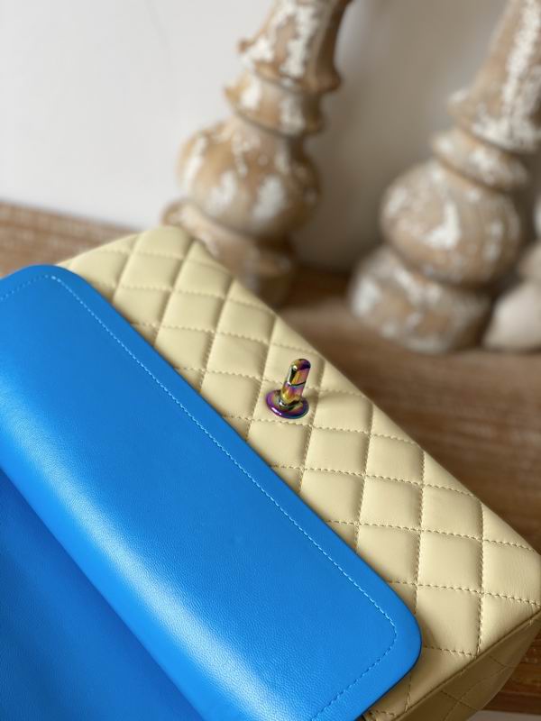 Chanel Medium Classic Handbag Yellow - Image 9