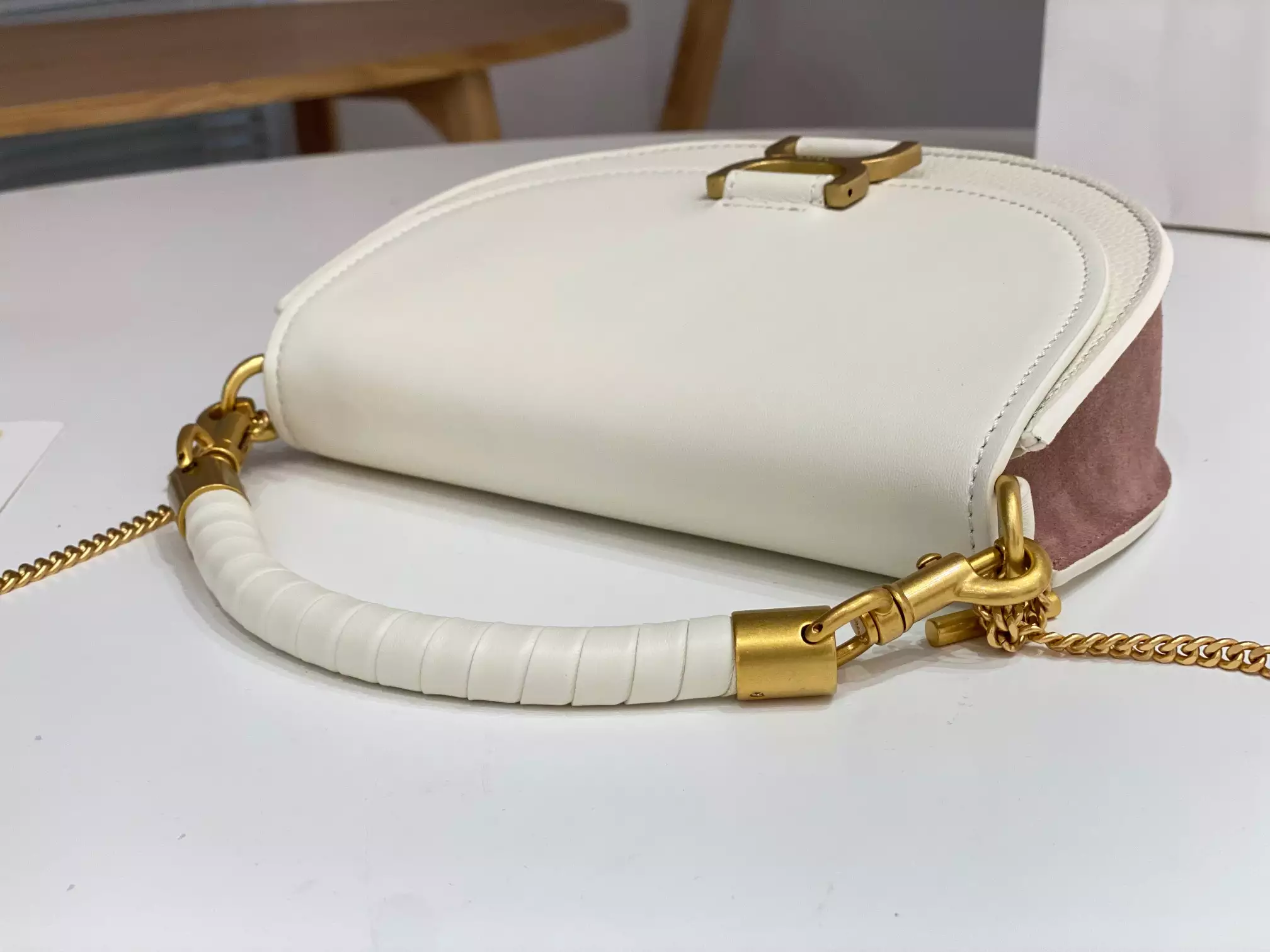 Chloé Marcie Chain Flap Bag in Misty Ivory - Repbags.ru - Image 8