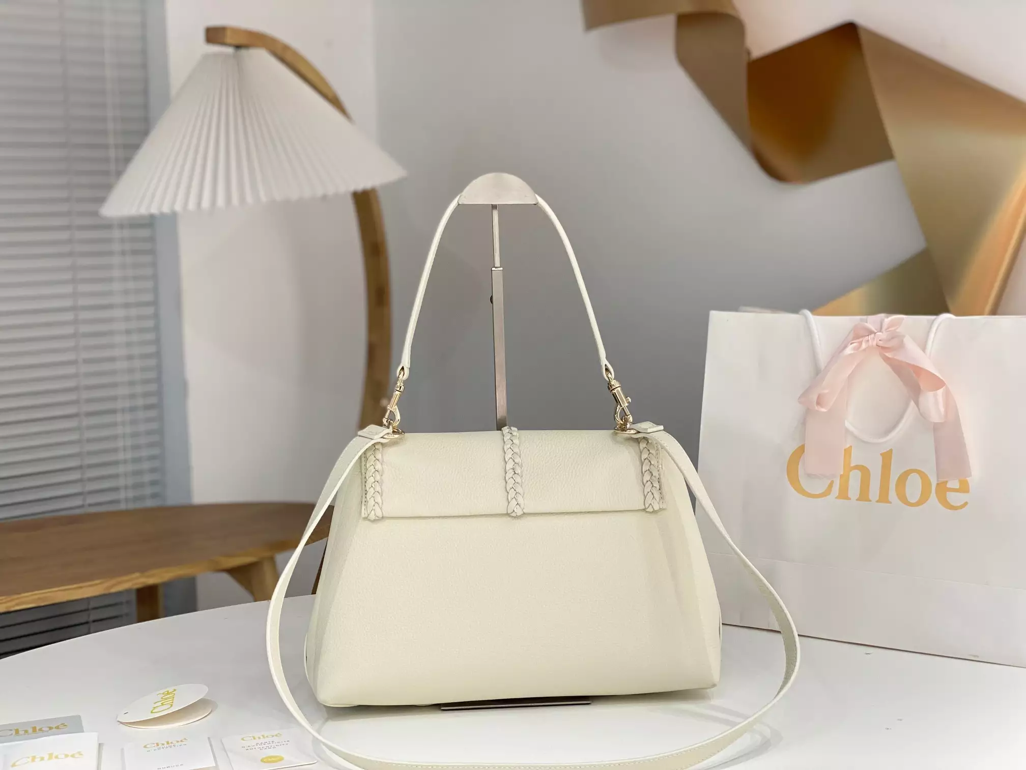 Chloé Penelope Medium White Leather - Repbags.ru - Image 7
