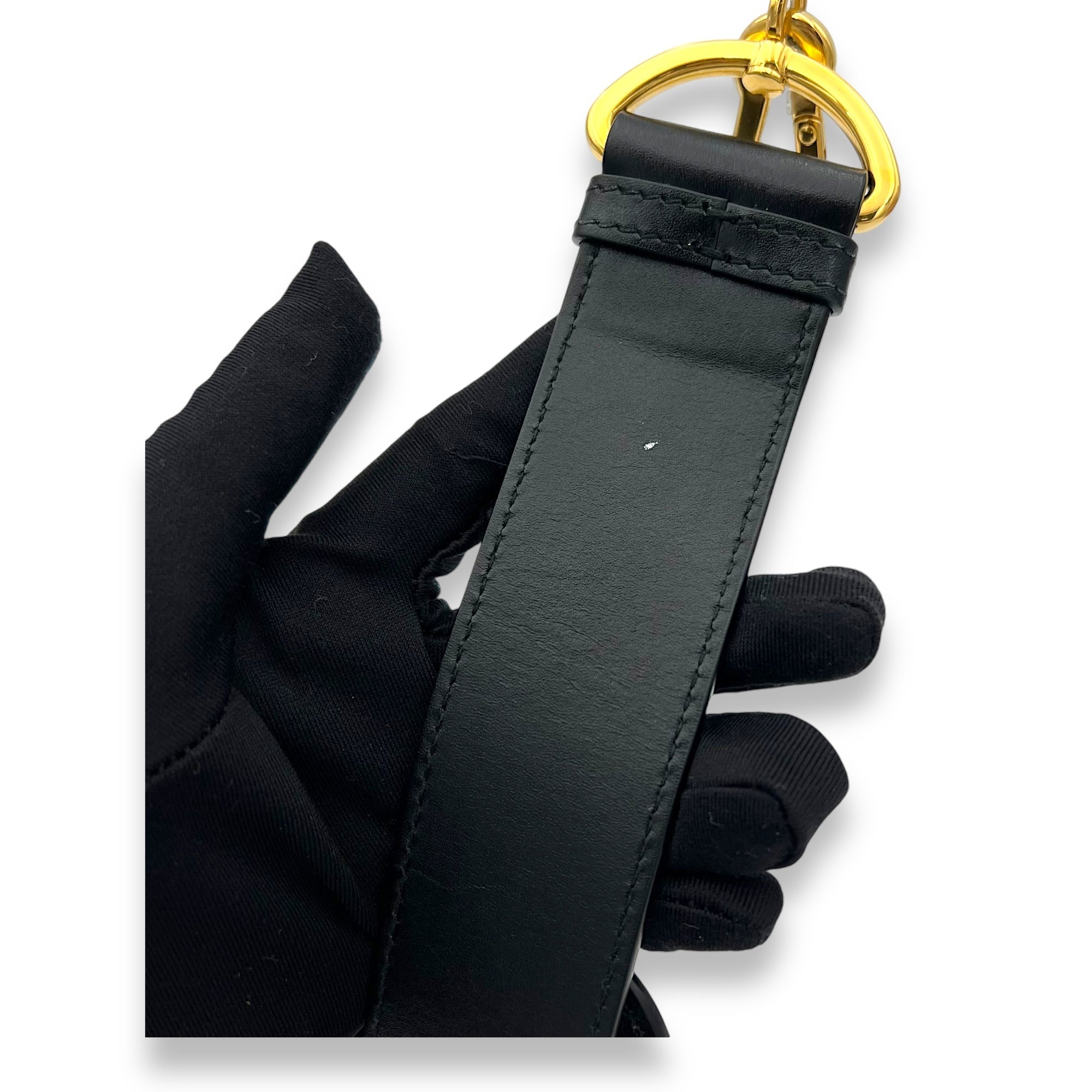 30 Montaigne Crossbody Bag Black in Calfskin, Gold hardware - Image 9