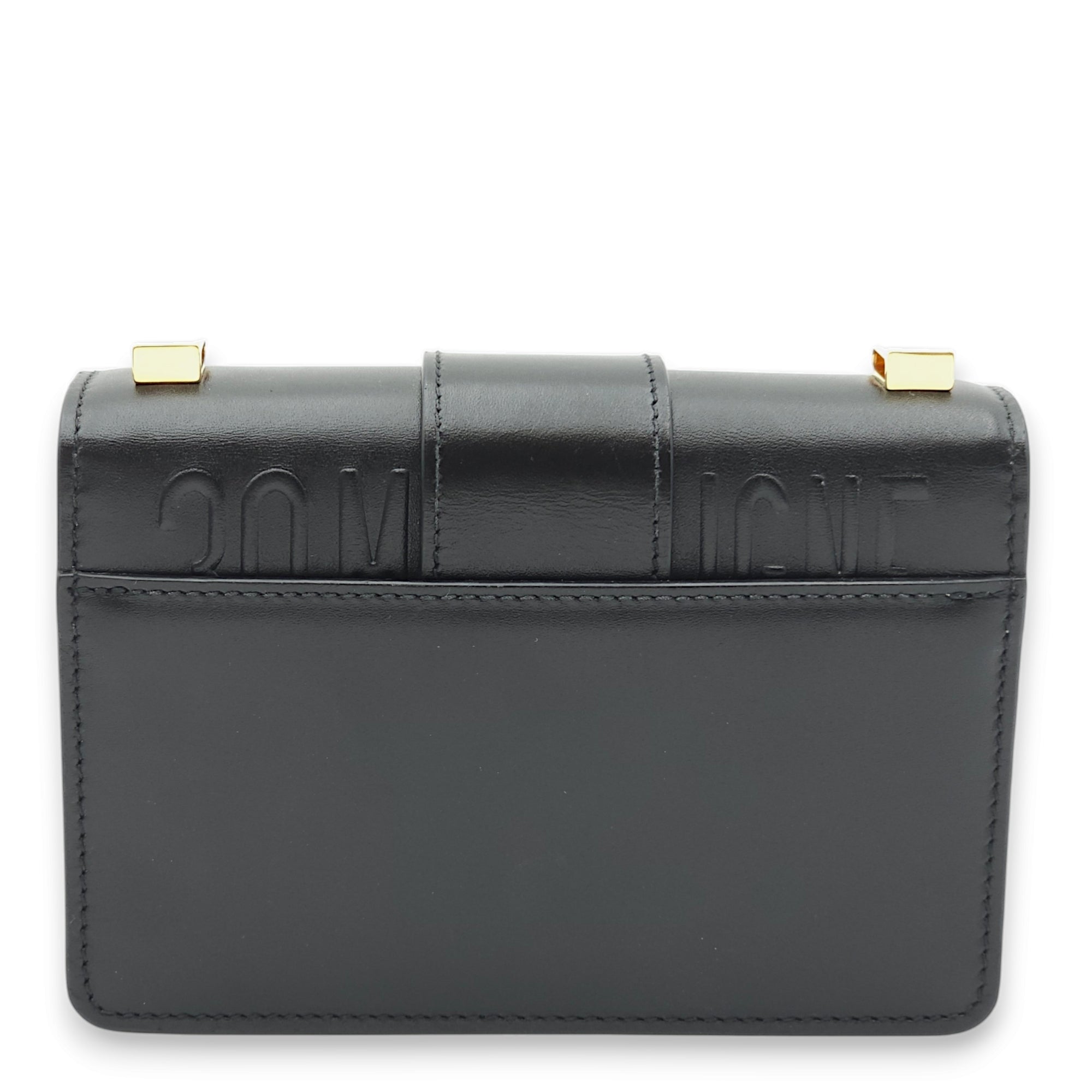 30 Montaigne Micro Black Crossbody Bag in Calfskin, Gold hardware - Image 7