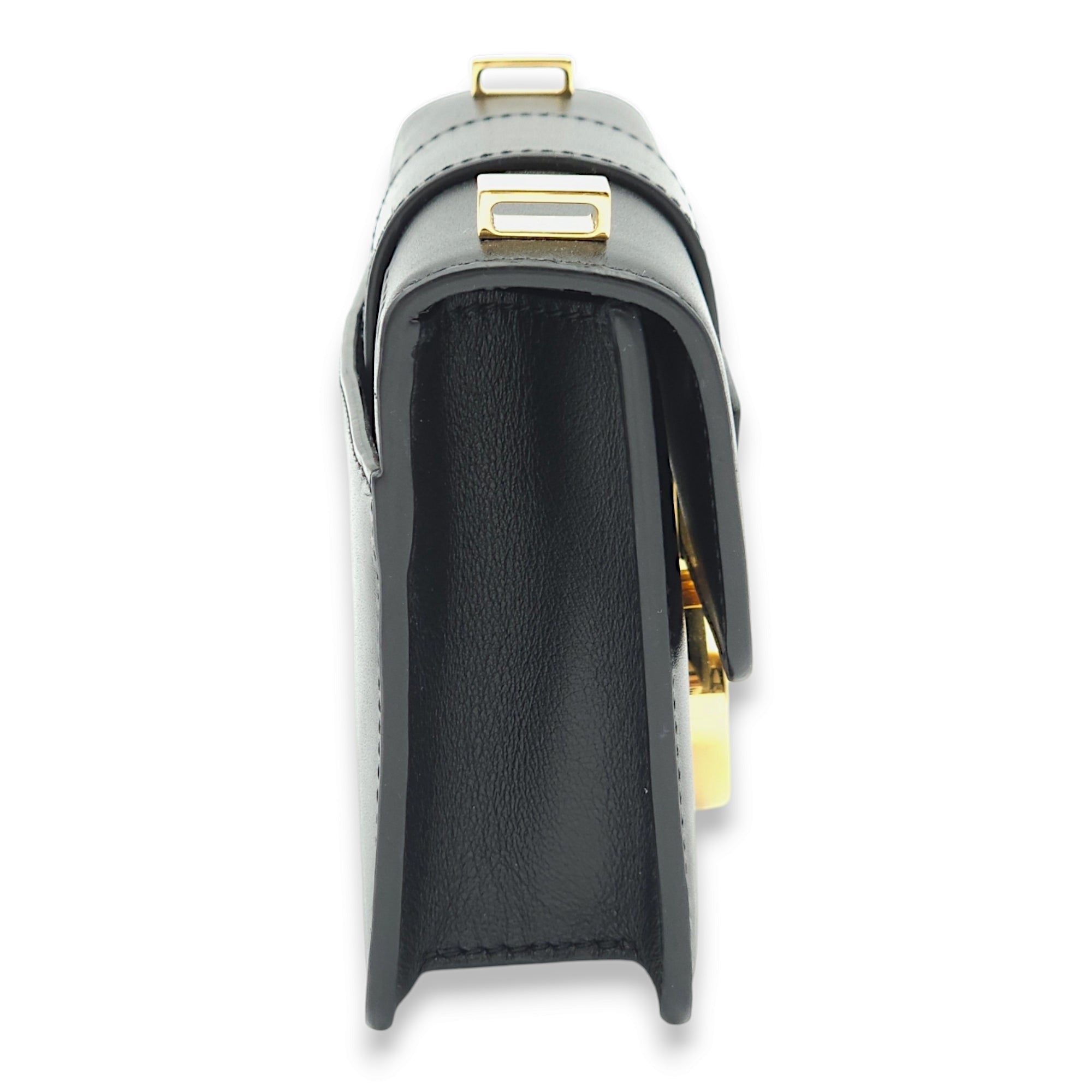 30 Montaigne Micro Black Crossbody Bag in Calfskin, Gold hardware - Image 8