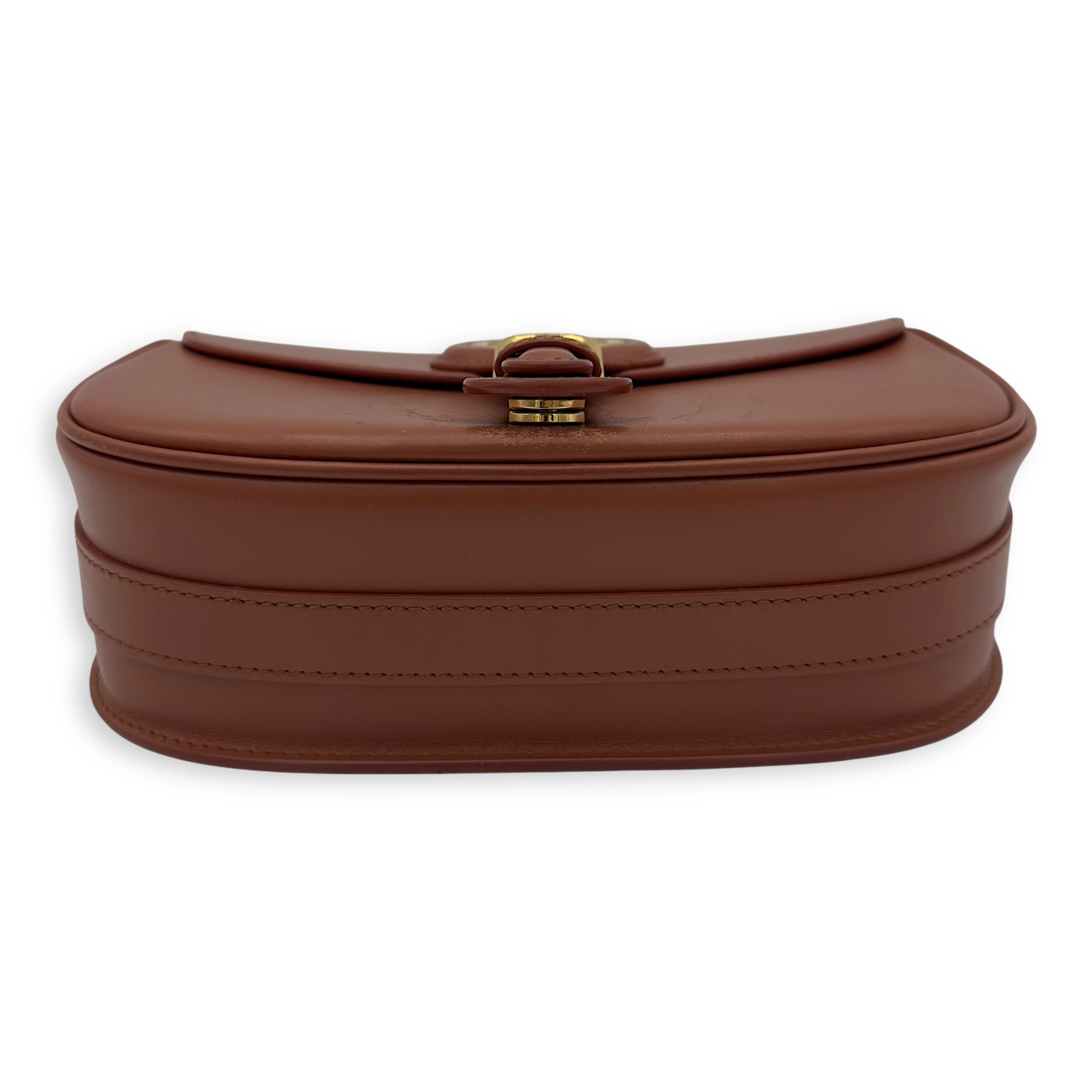 Bobby Shoulder Bag Brown in Calfskin, Gold hardware - Image 6