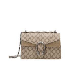 Dionysus GG small shoulder bag with taupe