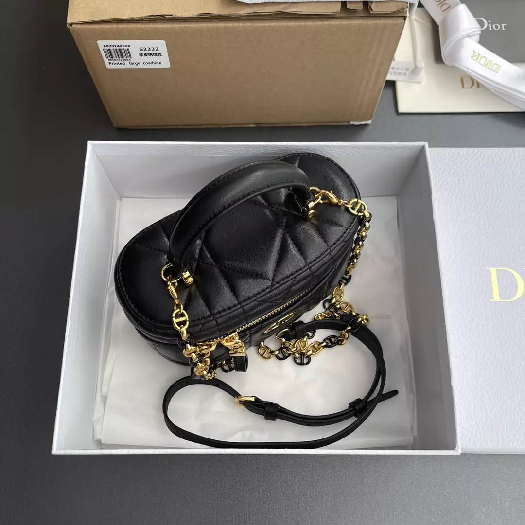 Dior Caro Mini Vanity Case Macrocannage Lambskin - Repbags.ru - Image 5