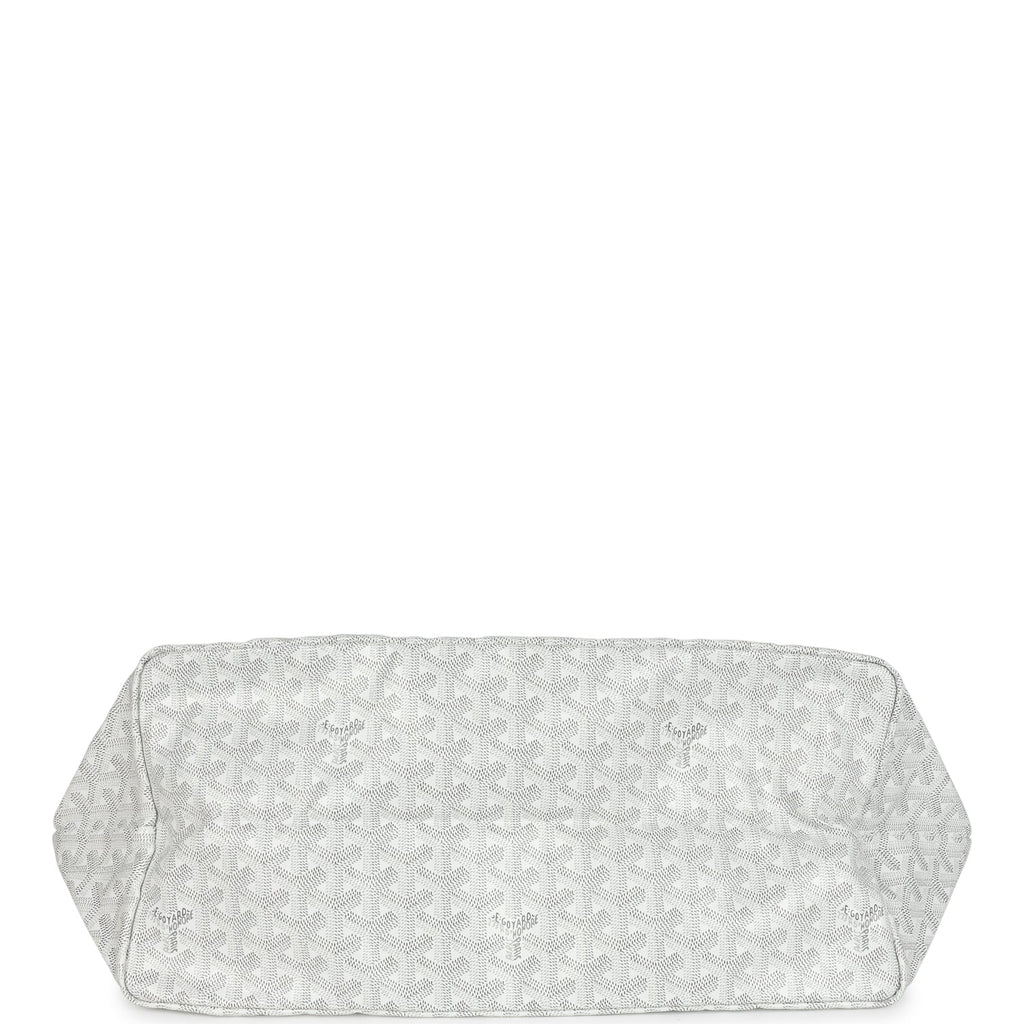 Goyard Goyardine Canvas White Saint Louis GM Tote Palladium Hardware - Image 8