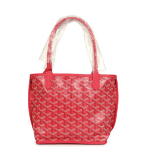 Goyard Goyardine Canvas Fuchsia Anjou Mini Tote Palladium Hardware
