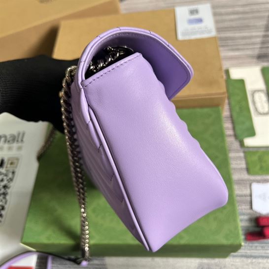 GG Marmont small shoulder bag Lilac leather - Image 6