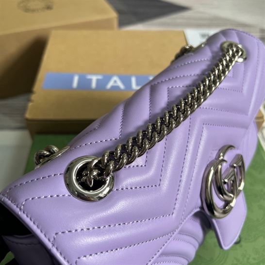 GG Marmont small shoulder bag Lilac leather - Image 9