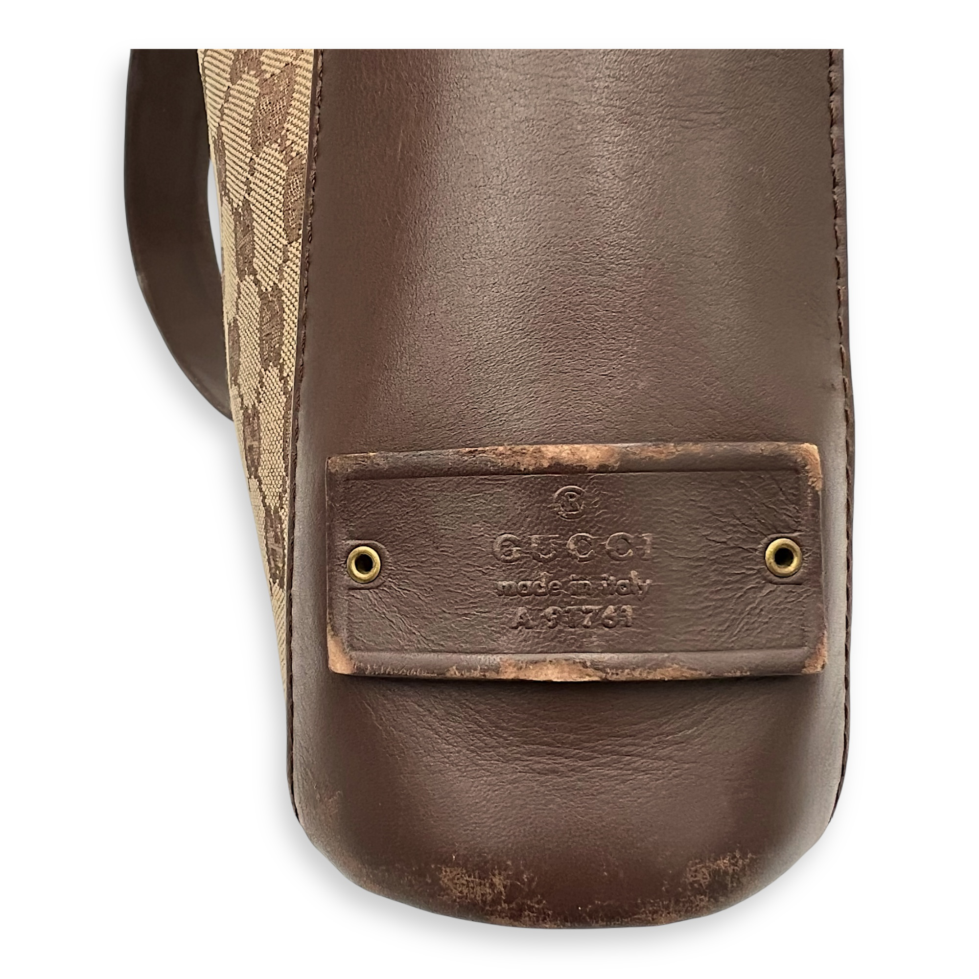 GG Shoulder Bag Brown in Canvas, Gold hardware - Image 11