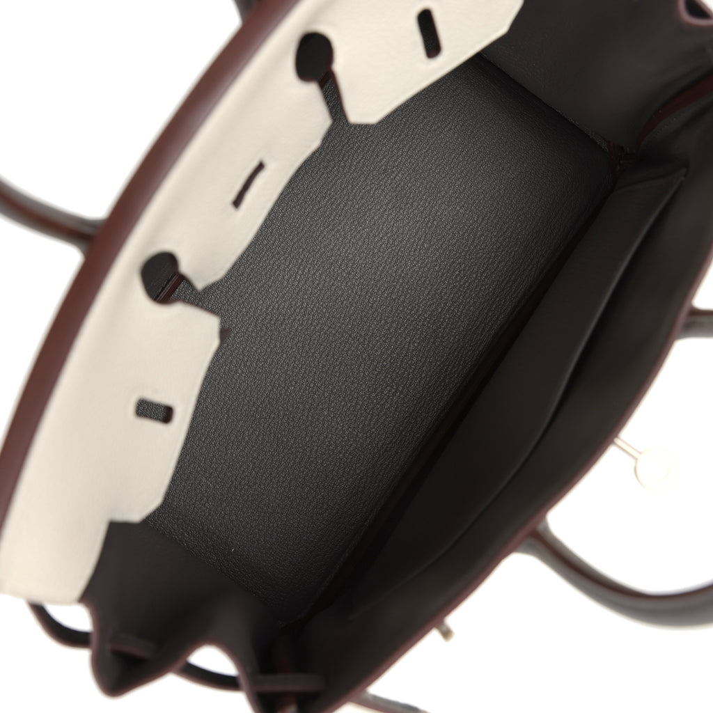 Hermes Special Order (HSS) Birkin 25 Beton and Etain Togo Brushed Palladium Hardware - Image 9