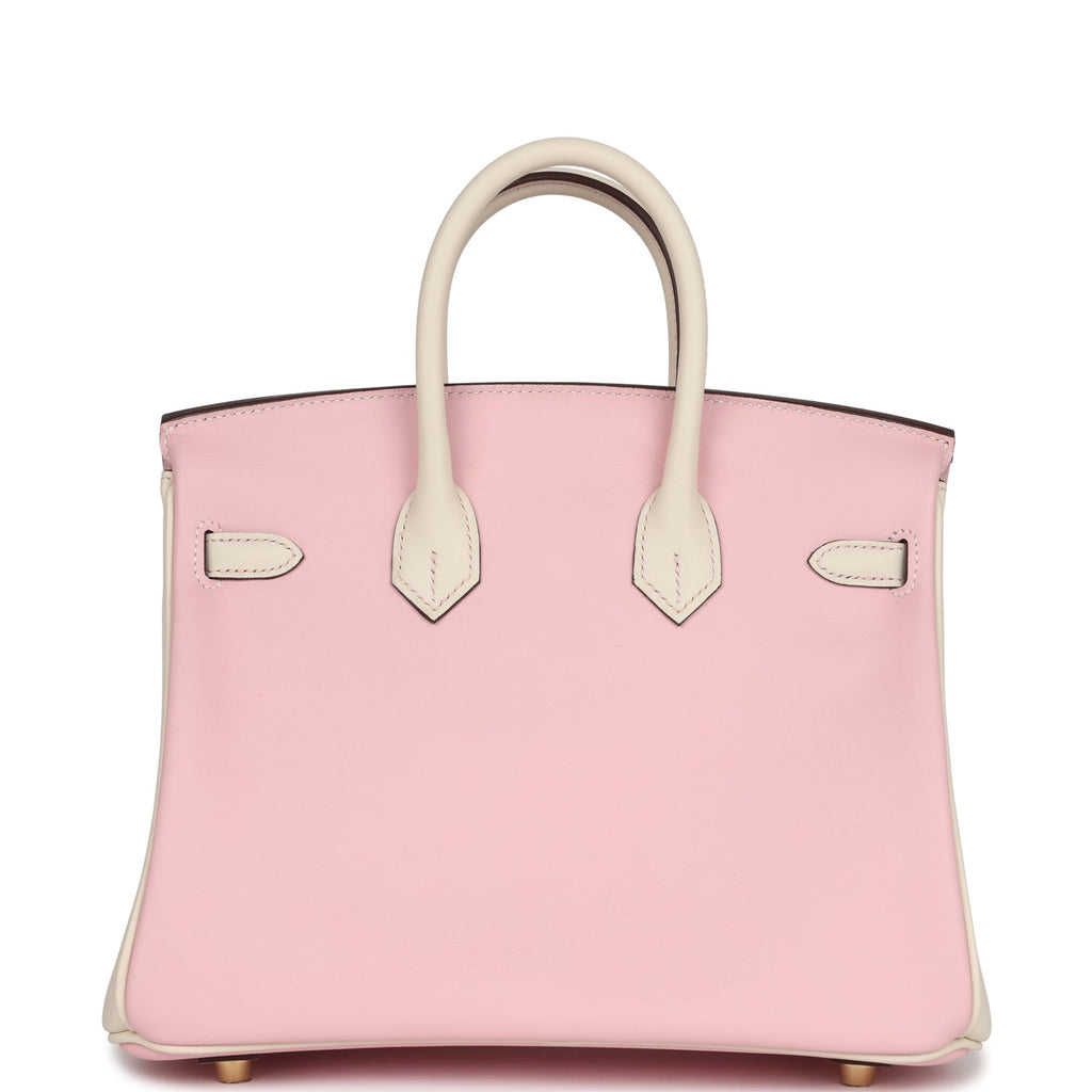 Hermes Special Order (HSS) Birkin 25 Rose Sakura and Nata Swift Permabrass Hardware - Image 5