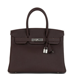 Hermes Birkin 30 Chocolate Togo Palladium Hardware