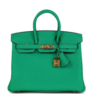 Hermes Birkin 25 Menthe Togo Gold Hardware