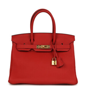 Hermes Birkin 30 Geranium Togo Gold Hardware