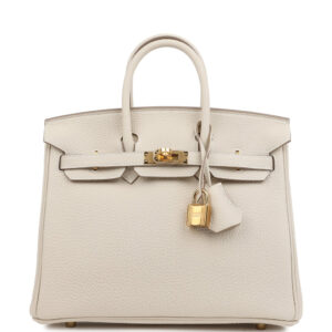 Hermes Birkin 25 Craie Togo Gold Hardware
