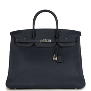 Hermes Special Order (HSS) Birkin 40 Bleu Nuit Verso Togo Palladium Hardware