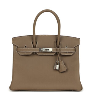 Hermes Birkin 30 Etoupe Togo Palladium Hardware