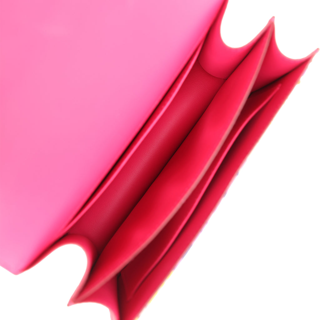 Pre-owned Hermes Constance 18 "Marble Silk" Rose Mexico Swift Palladium Hardware - Image 10