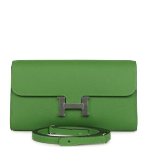 Hermes Constance Wallet To Go Vert Yucca Epsom Palladium Hardware