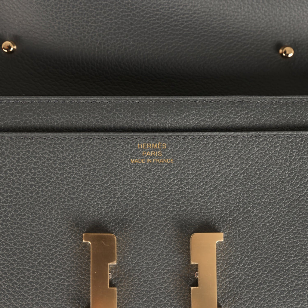 Hermes Constance Wallet To Go Gris Misty Evercolor Permabrass Hardware - Image 8