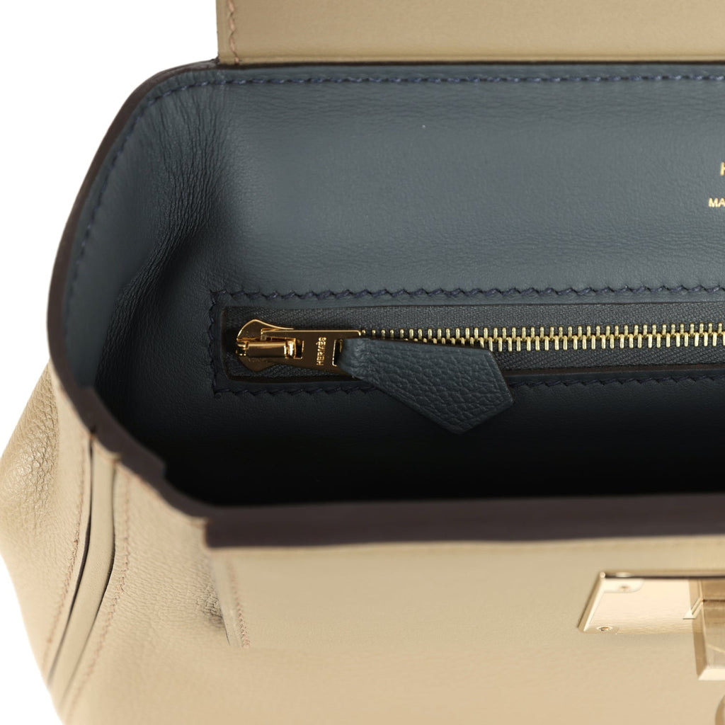 Hermes Mini 24/24 Beige Marfa Verso Evercolor and Swift Permabrass Hardware - Image 10